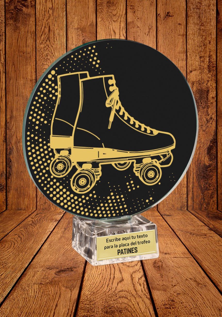 Trofeo de cristal para Patinaje