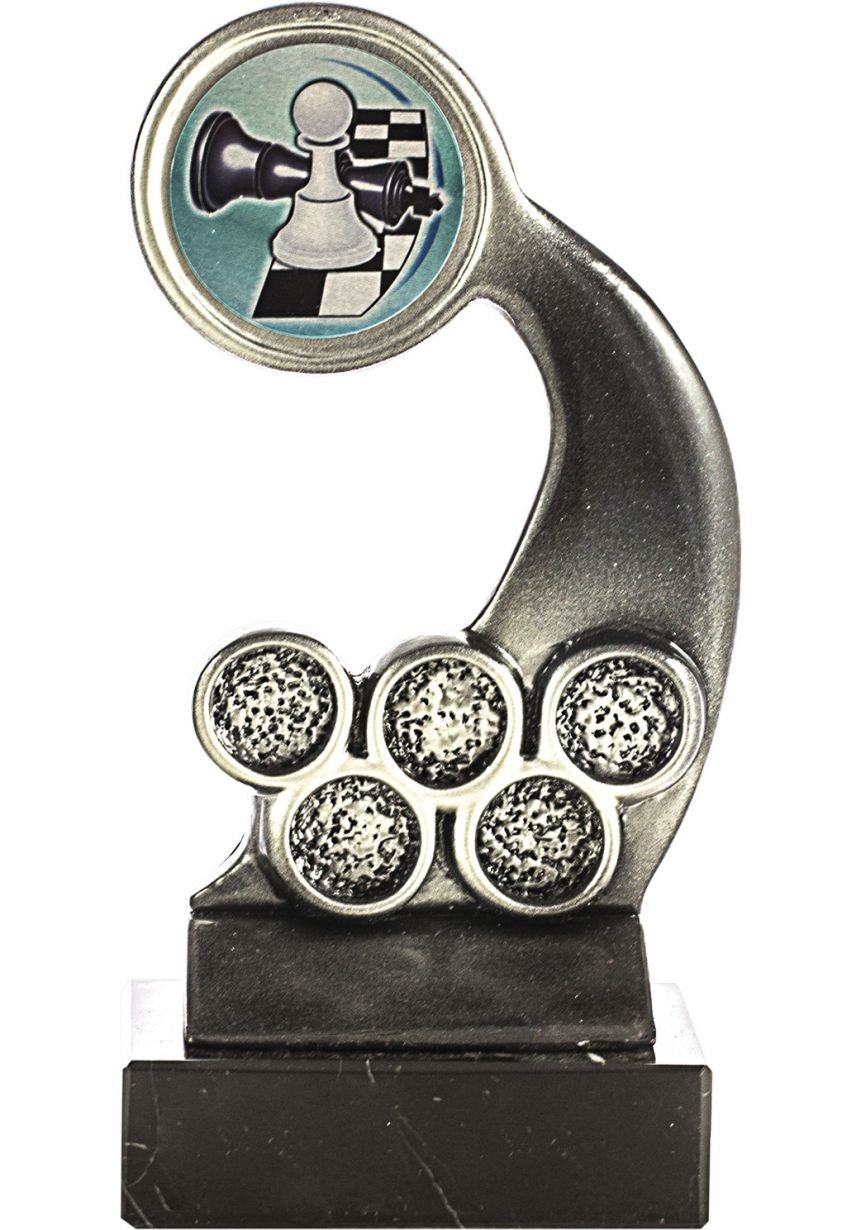 Trofeo Portadisco Resina Alegórico Plata