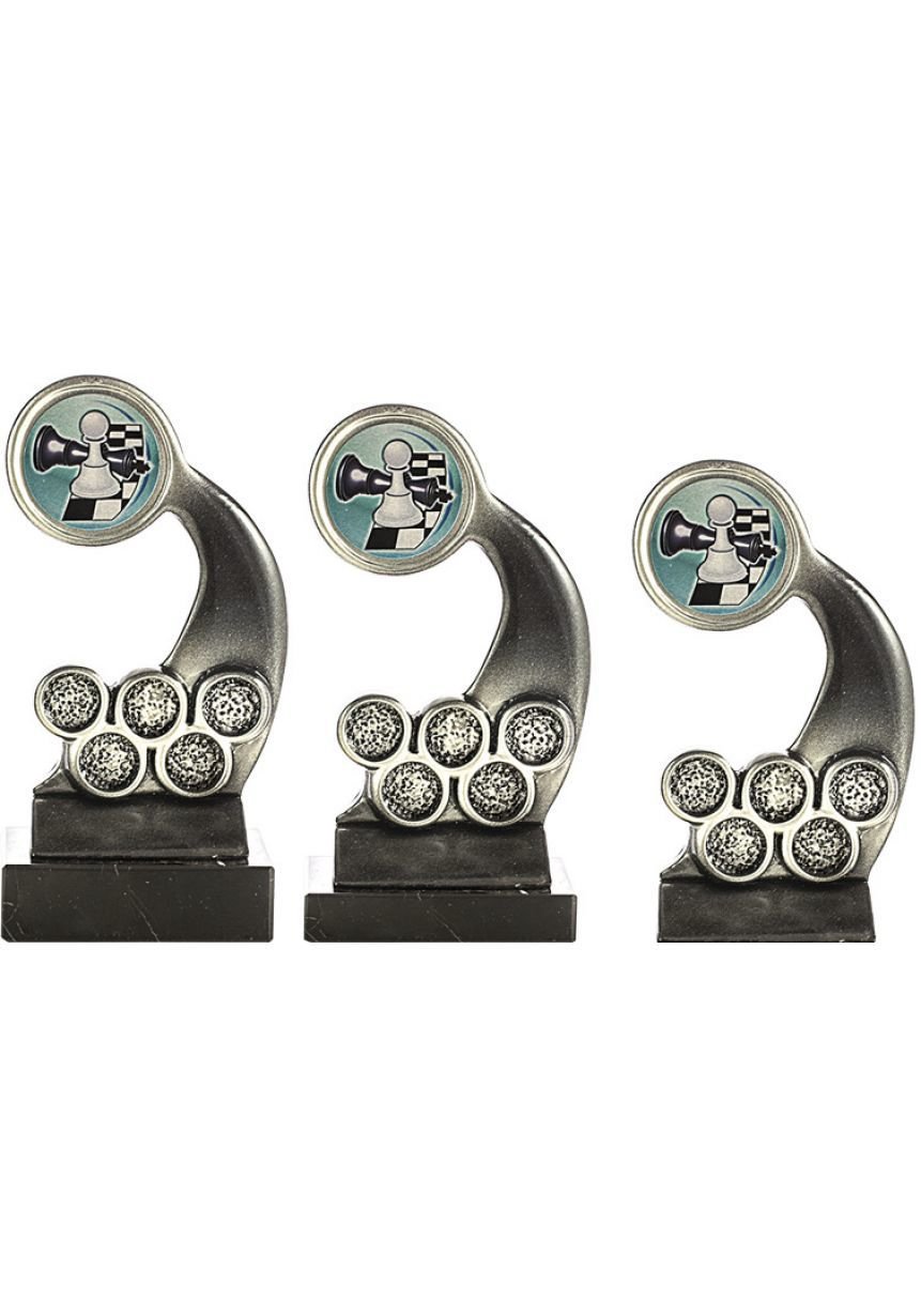 Trofeo Portadisco Resina Alegórico Plata