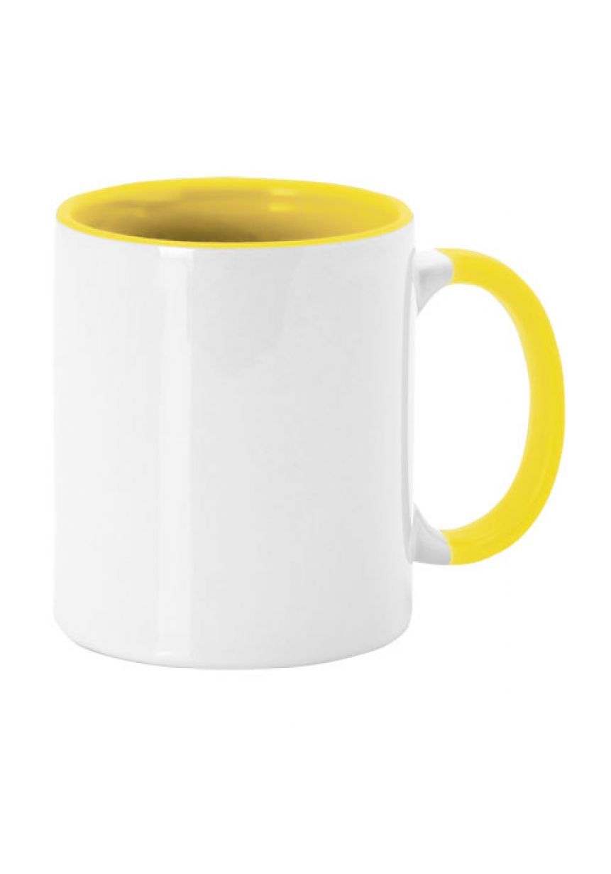Taza blanca personalizada con colores