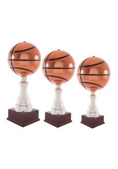 Trofeo balón de baloncesto en cobre columna Thumb