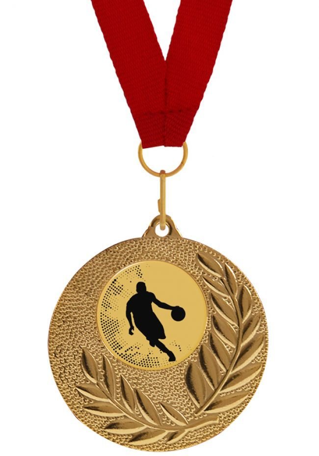 Medalla Completa con balón de Baloncesto