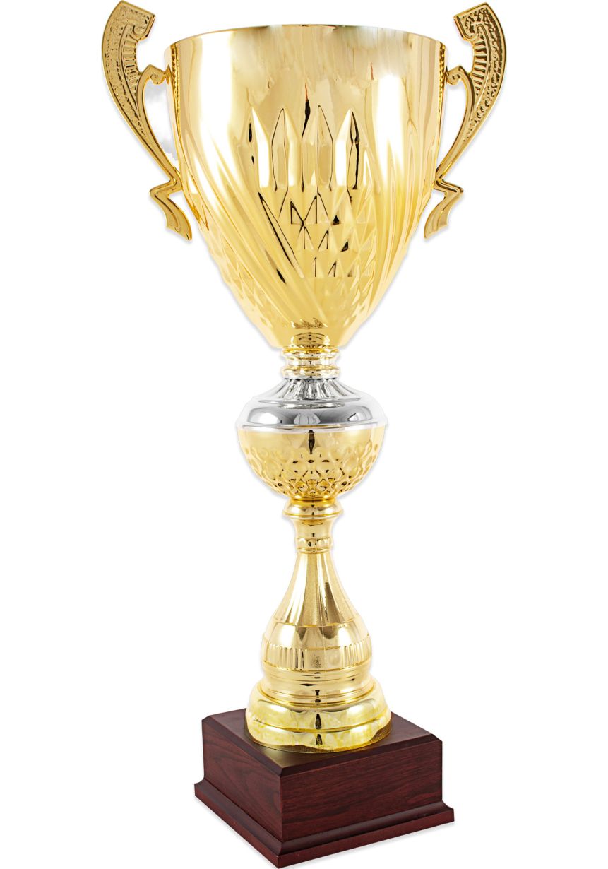 Trofeo copa cáliz bicolor asas