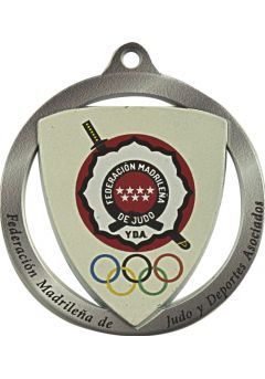 Medalla Blanca Escudo Especial Marcado color de 60 mm Thumb