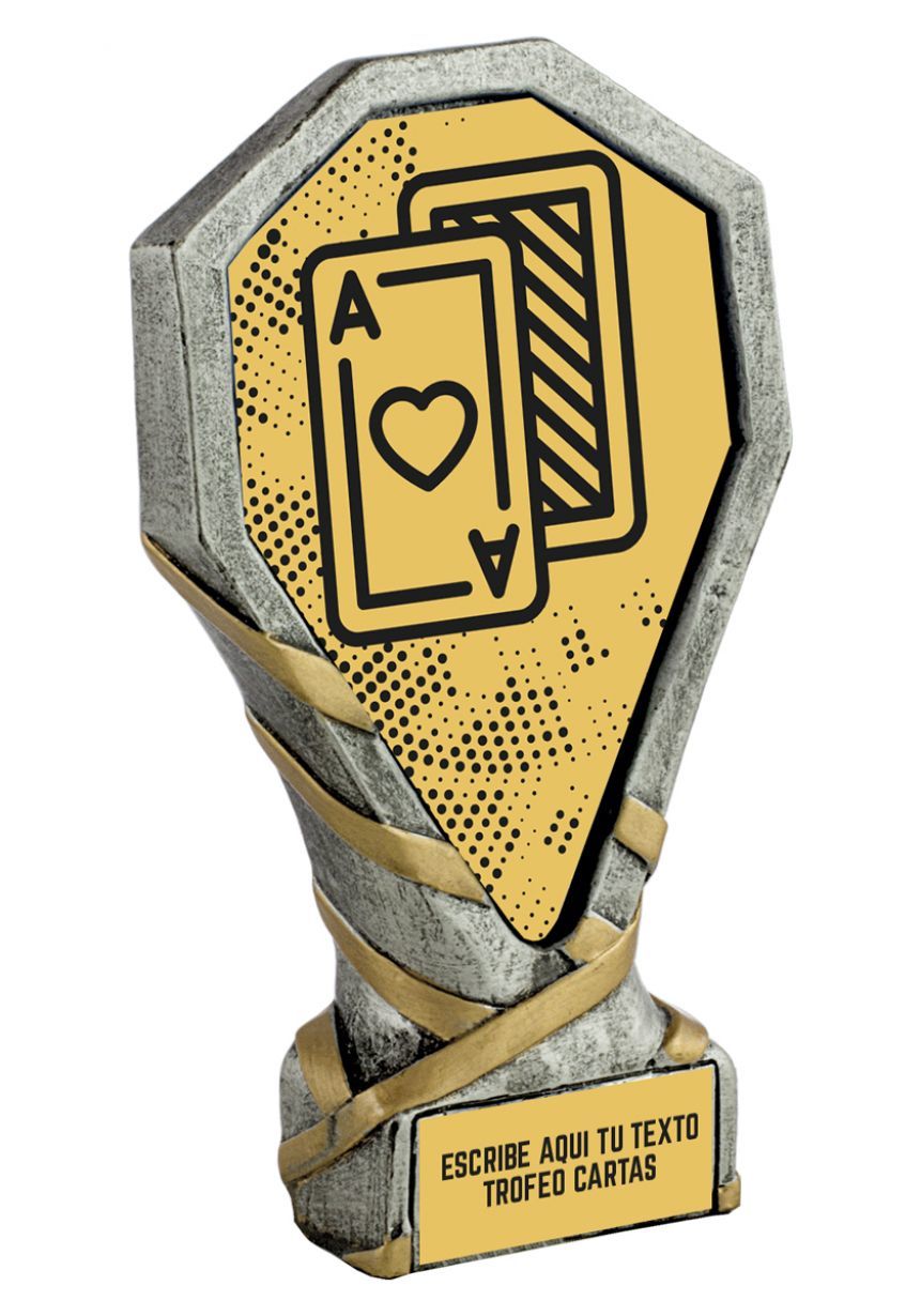 Trofeo de Cartas realizado en resina