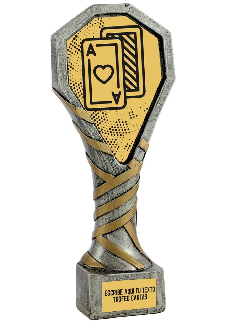 Trofeo de Cartas realizado en resina