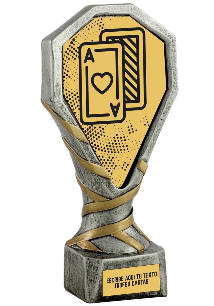 Trofeo de Cartas realizado en resina