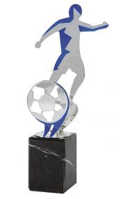 Copa Trofeo silueta azul y plata