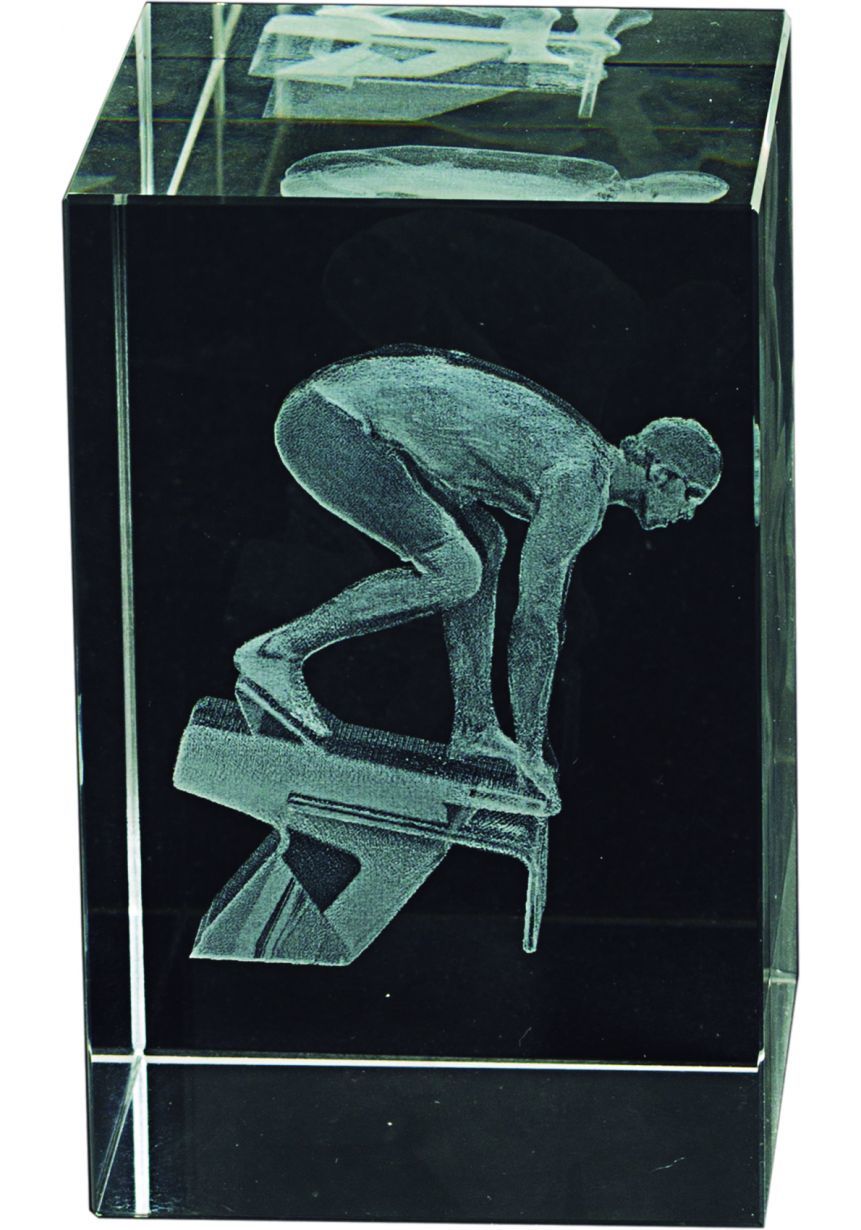 Trofeo Cubo 3D deportivo Base Madera