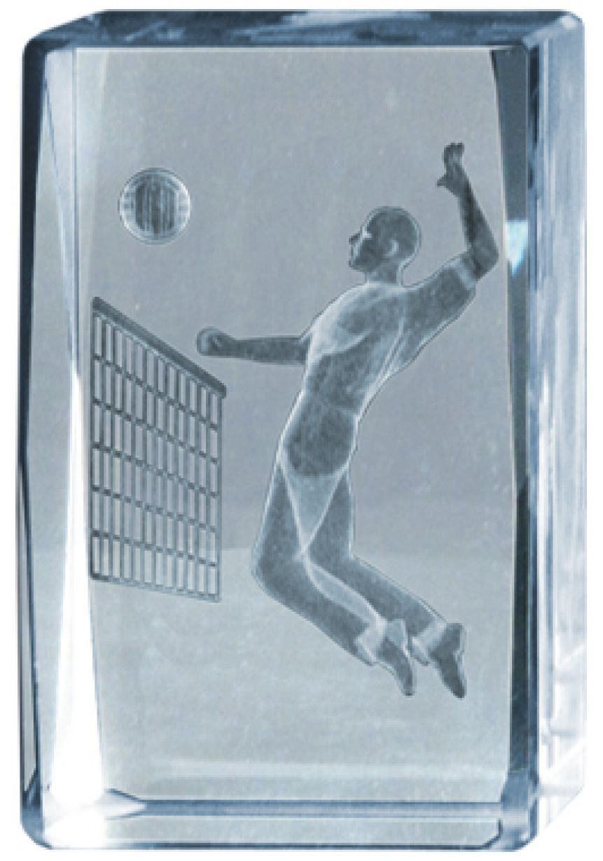 Trofeo Cubo 3D deportivo Base Madera