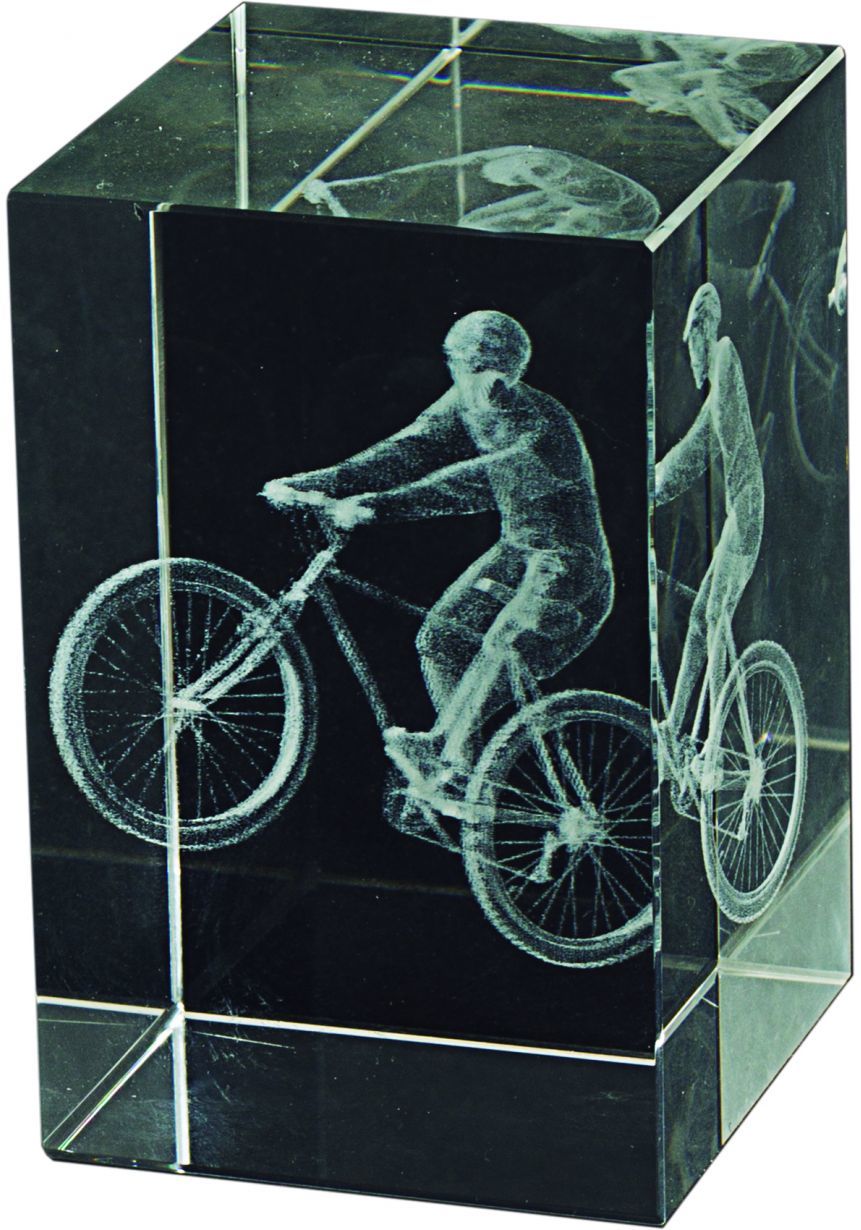Trofeo Cubo 3D deportivo Base Madera