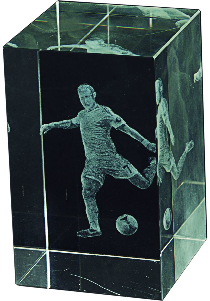 Trofeo Cubo 3D deportivo Base Madera