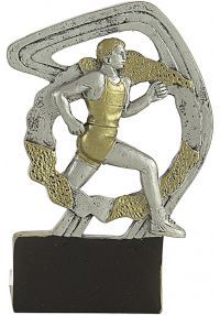 Trofeo sportivo in resina oro/croce argento uomo