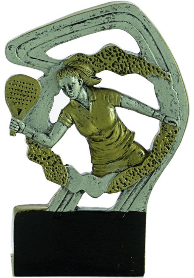 Trophée de sport en femme en résine padel Trophée de sport en femme en résine padel