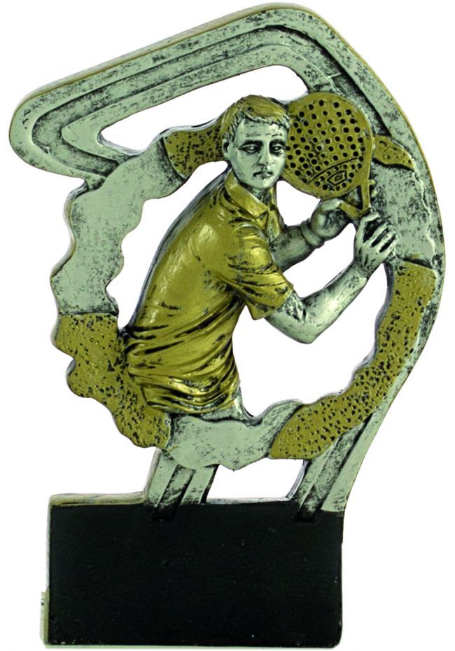 Trofeo deportivo en resina de pádel hombre Trofeo deportivo en resina de pádel hombre