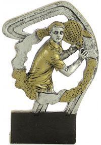 Sports trophy in padel resin man