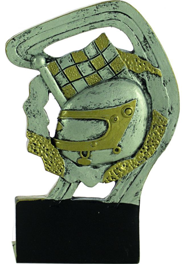 Trophée de sport en résine or/argent moteur Trophée de sport en résine or/argent moteur