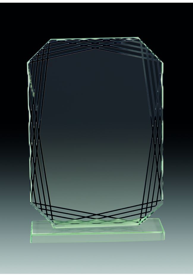 Trofeo de cristal rectangular irregular Trofeo de cristal rectangular irregular