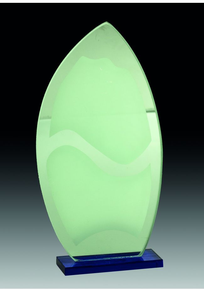 Trofeo Cristal en color con forma de lágrima