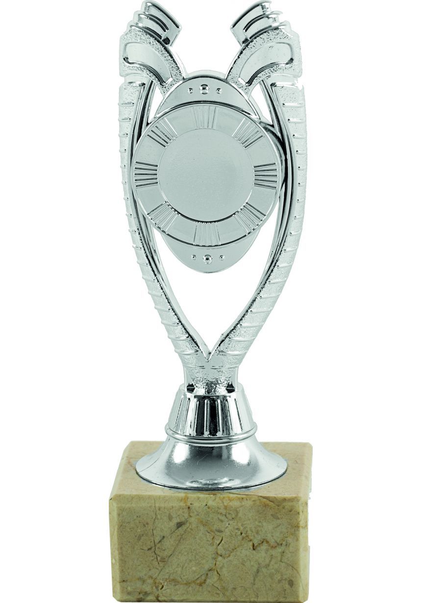 Trofeo plateada portadisco central
