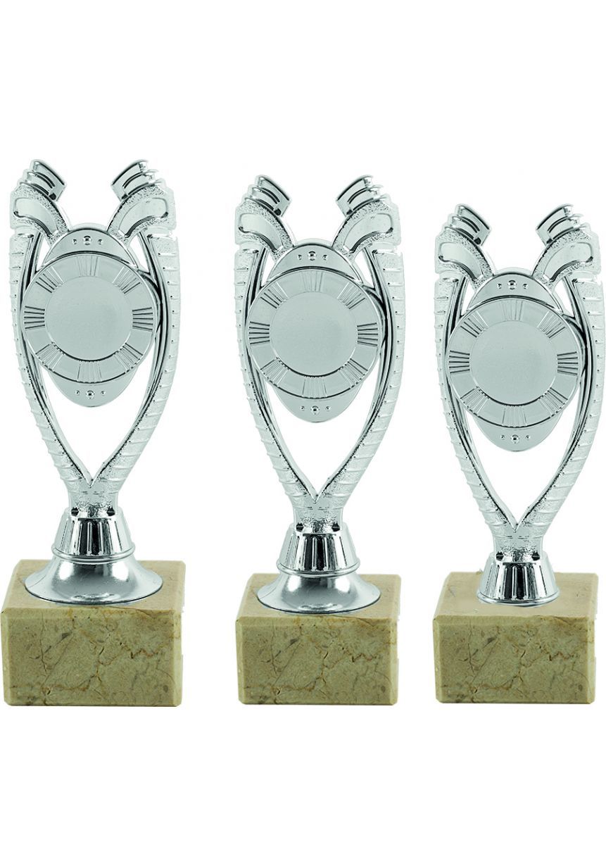 Trofeo plateada portadisco central
