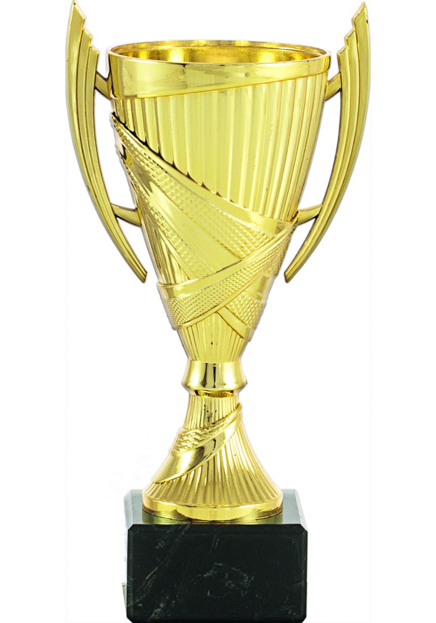 Trophäe Tasse Kegel Farbe Gold Griffe