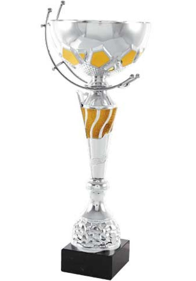 Trofeo copa cónica y medio balón Trofeo copa cónica y medio balón
