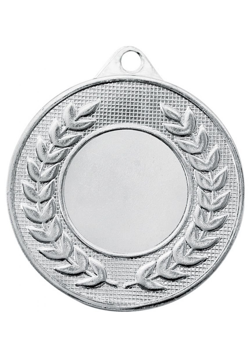 Medalla portadisco labrada laurel