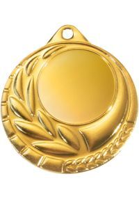 Medalla portadisco labrada laurel