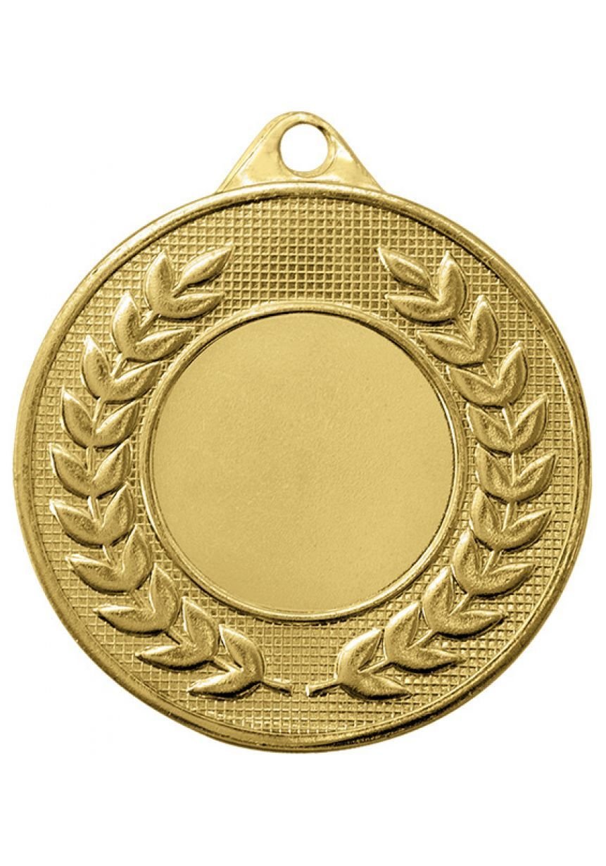 Medalla portadisco labrada laurel
