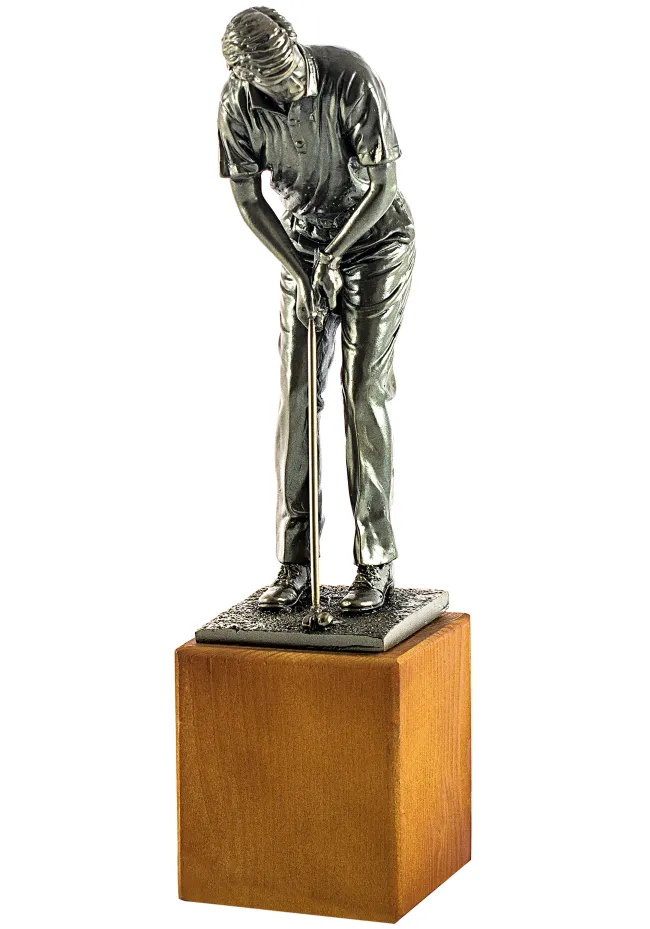 Trofeo de un Golfista realizado Resina