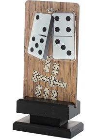 Trofeo Domino in legno/metacrilato