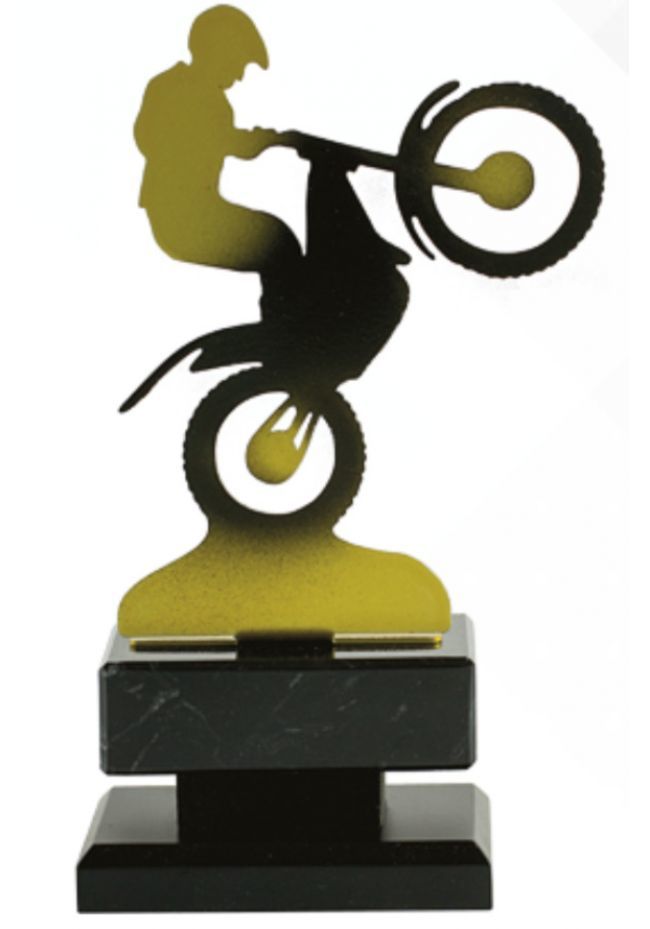 Trofeo moto caballito metal