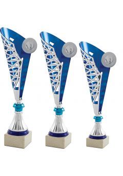Trofeo Copa Medio Cono Plata/Azul Thumb Trofeo Copa Medio Cono Plata/Azul Thumb