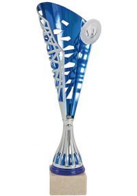 Trophy Cup Half Cone Argent/Bleu
