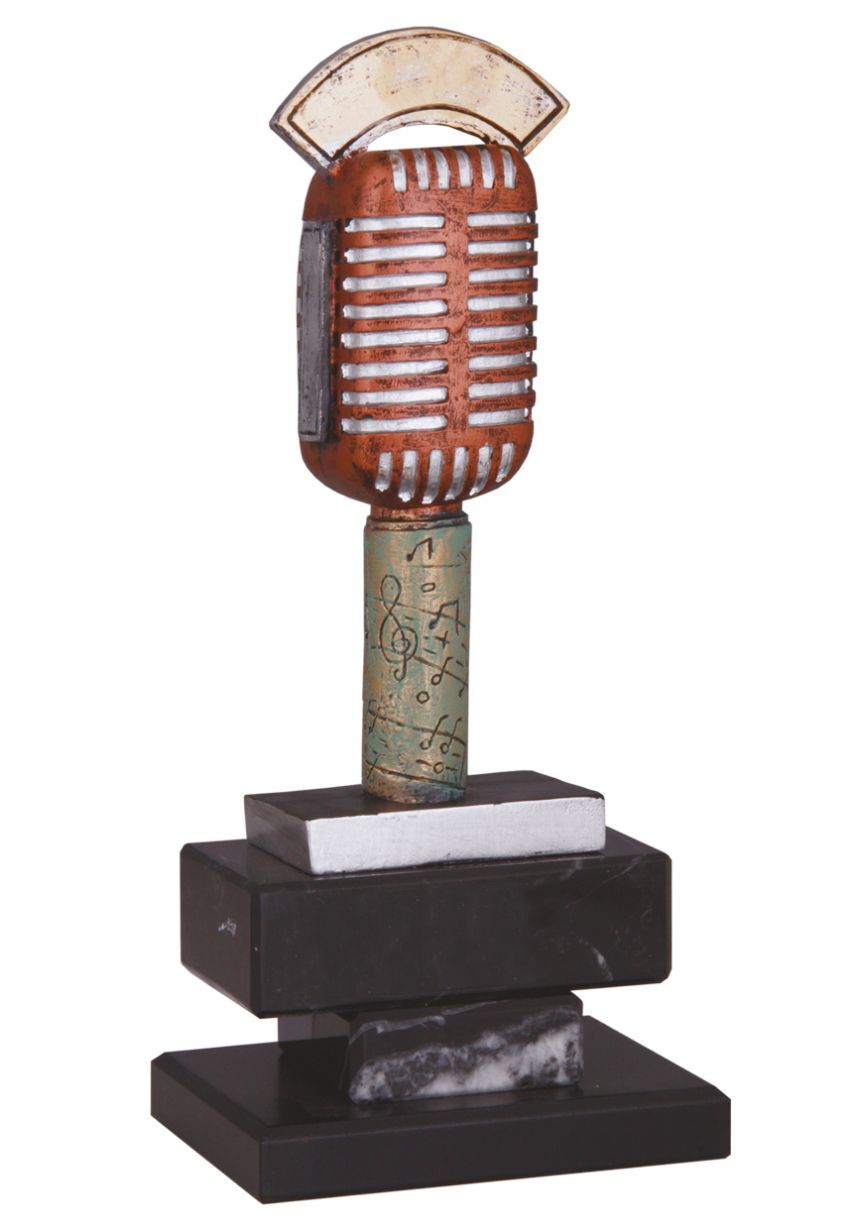 Trofeo microfono antiguo