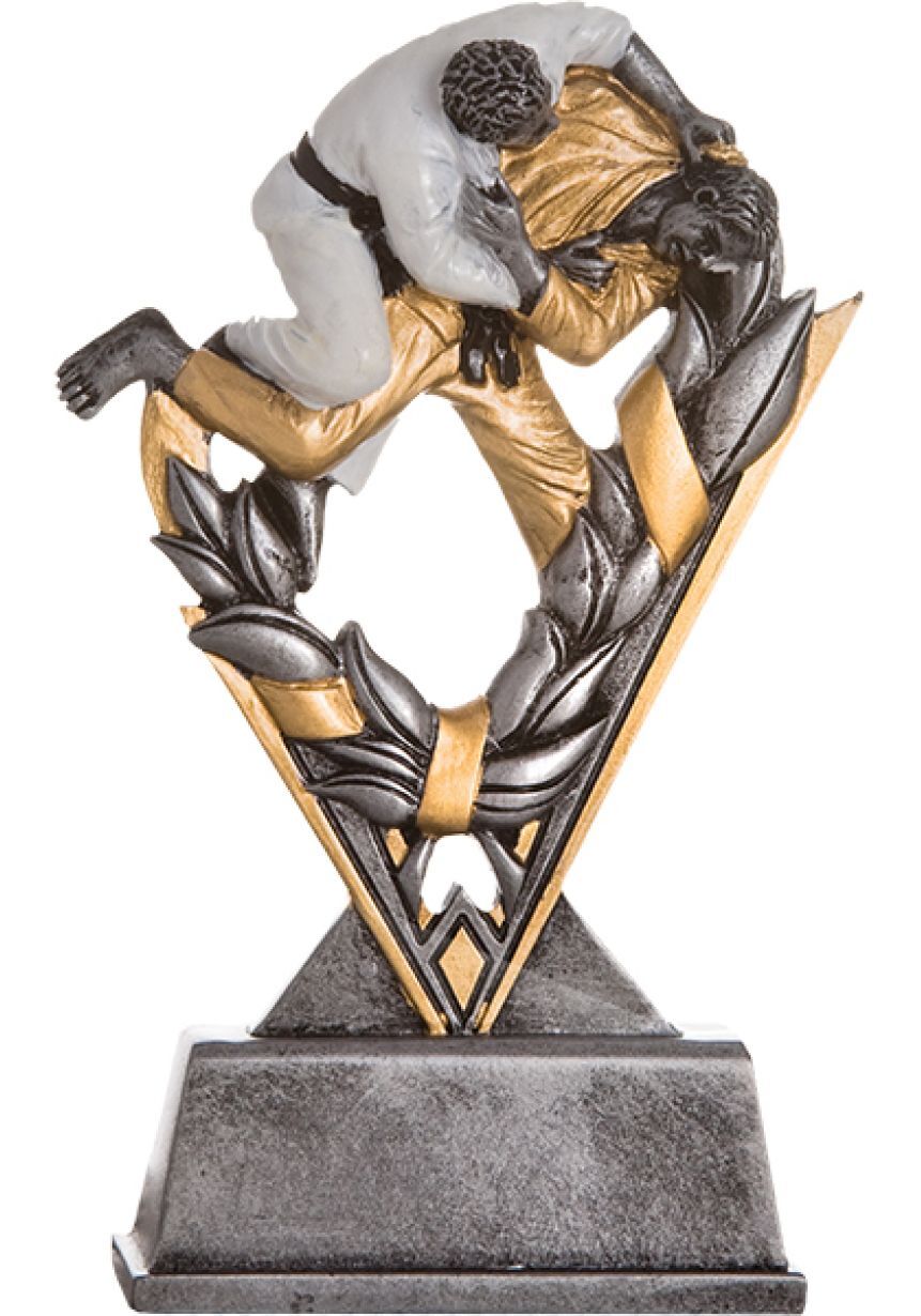 Trofeos de Artes Marciales en resina bicolor