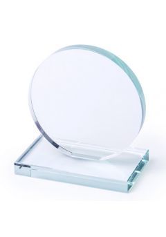 Trophée de cristal personnalisé avec base plate Thumb