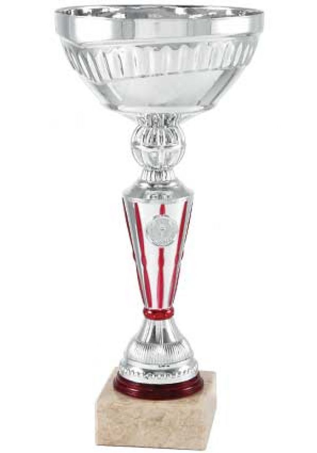 Trofeo copa cónica con lineas verticales