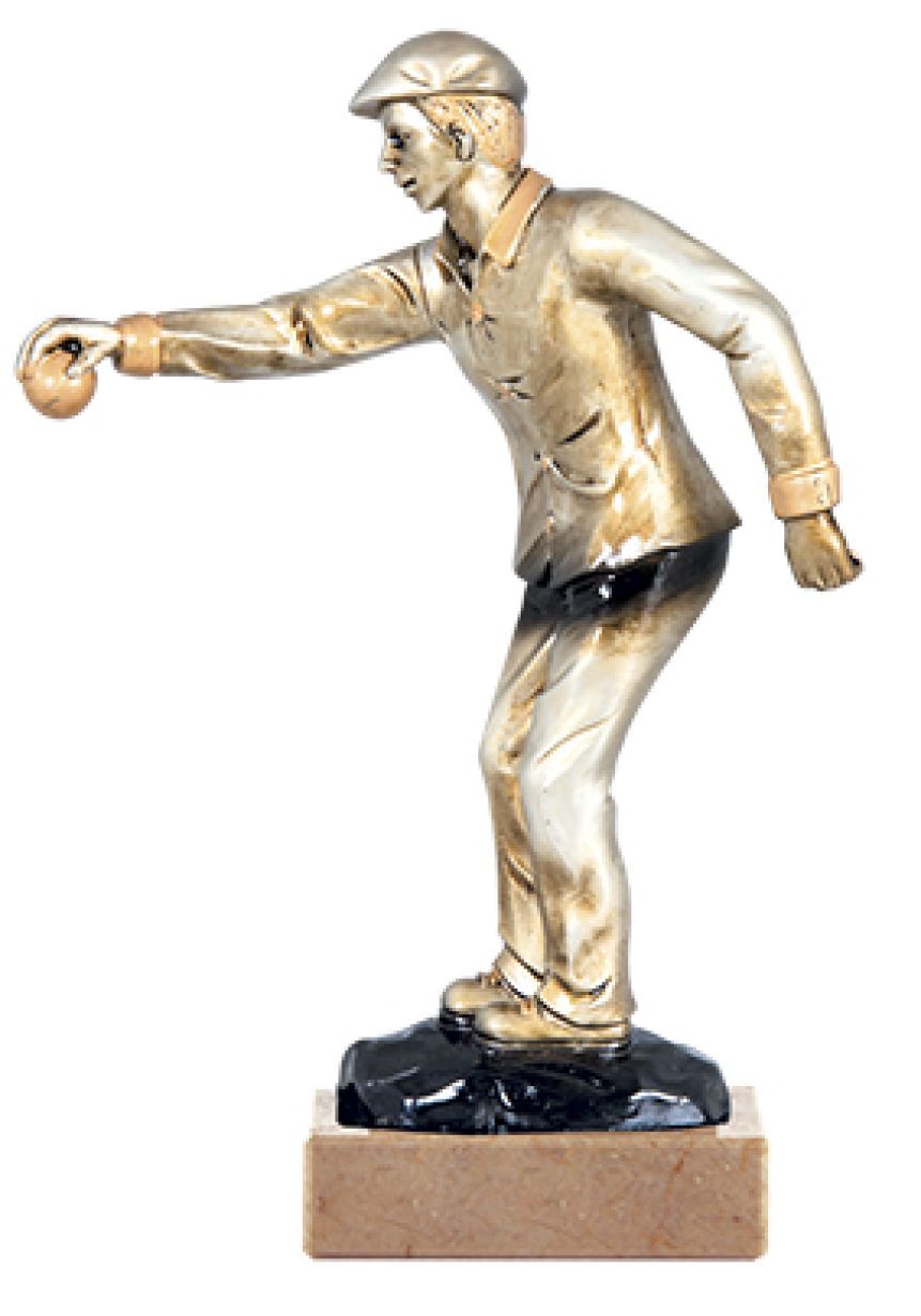 Trofeo resina figura petanca