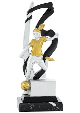 FOOTBALL Sportpokal in silber/grüner Farbe