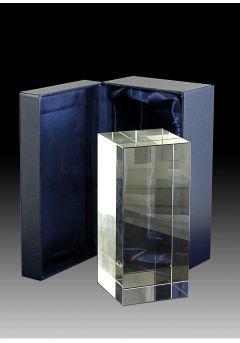Trofeo de cristal prisma rectangular Thumb