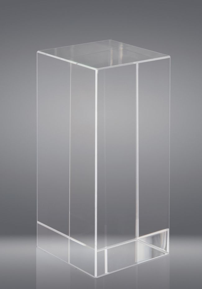 Trofeo de cristal prisma rectangular