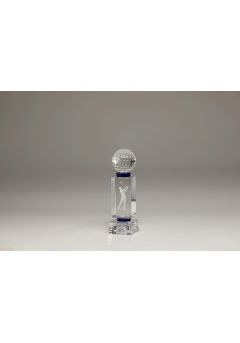 3D Crystal Trophy Male Golf Player and Ball Thumb