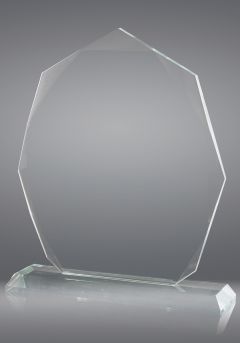 Trofeo de cristal forma heptagonal Thumb