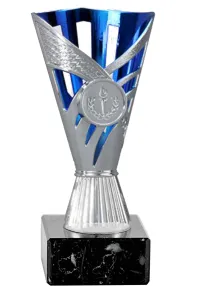 Silver trophy/blue central wave-holder