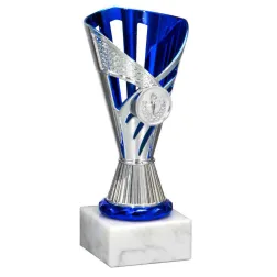 Troféu de prata/porta-ondas central azul