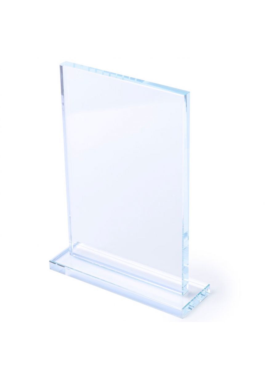 Trofeo de cristal rectangular base plana
