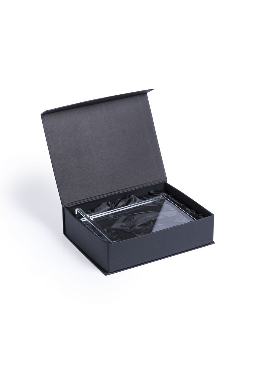 Trofeo de cristal rectangular base plana