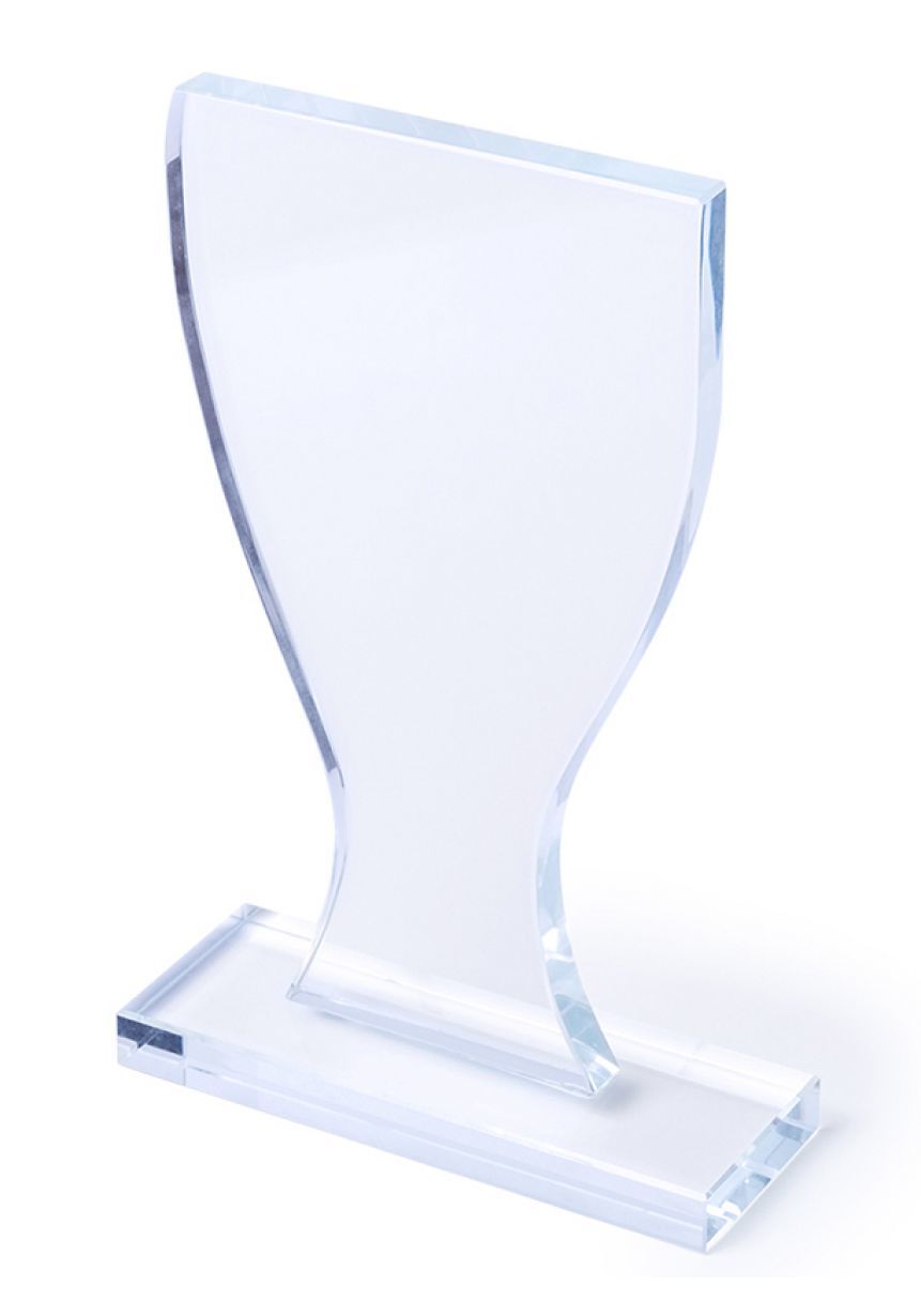 Trophäe auf Glasschalenform